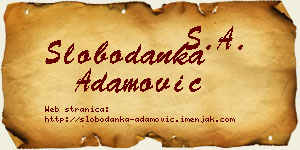 Slobodanka Adamović vizit kartica